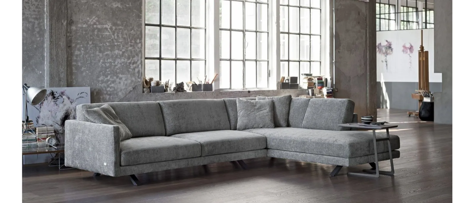 Corner fabric sofa Bart by Doimo Salotti