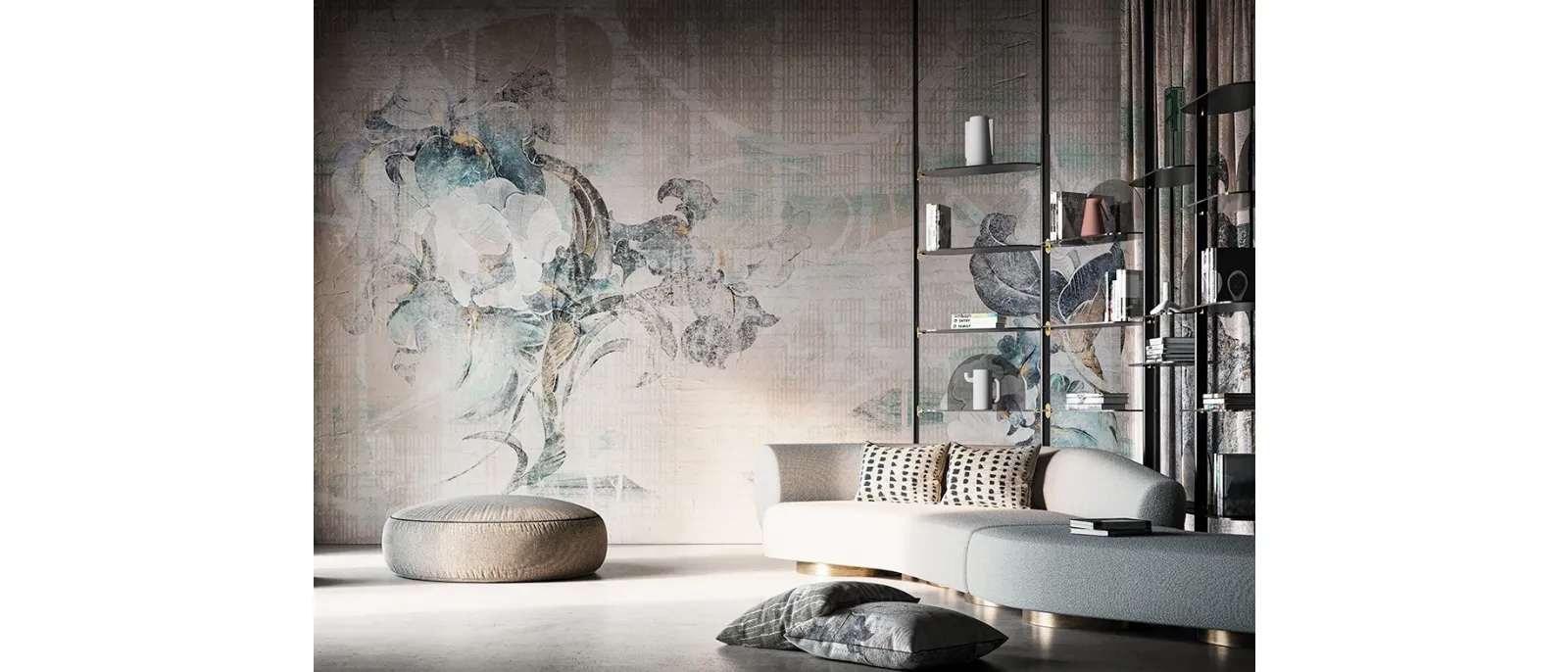 Vintage floral wallpaper Eloise by Instabilelab.