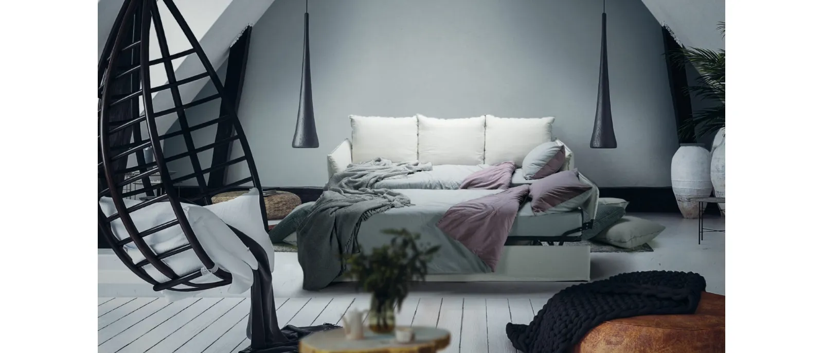 Tulip linear sofa bed by Family Bedding