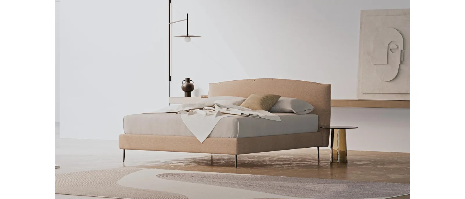 Bed with container Horizon of Divaletti Home The bed is covered by a large