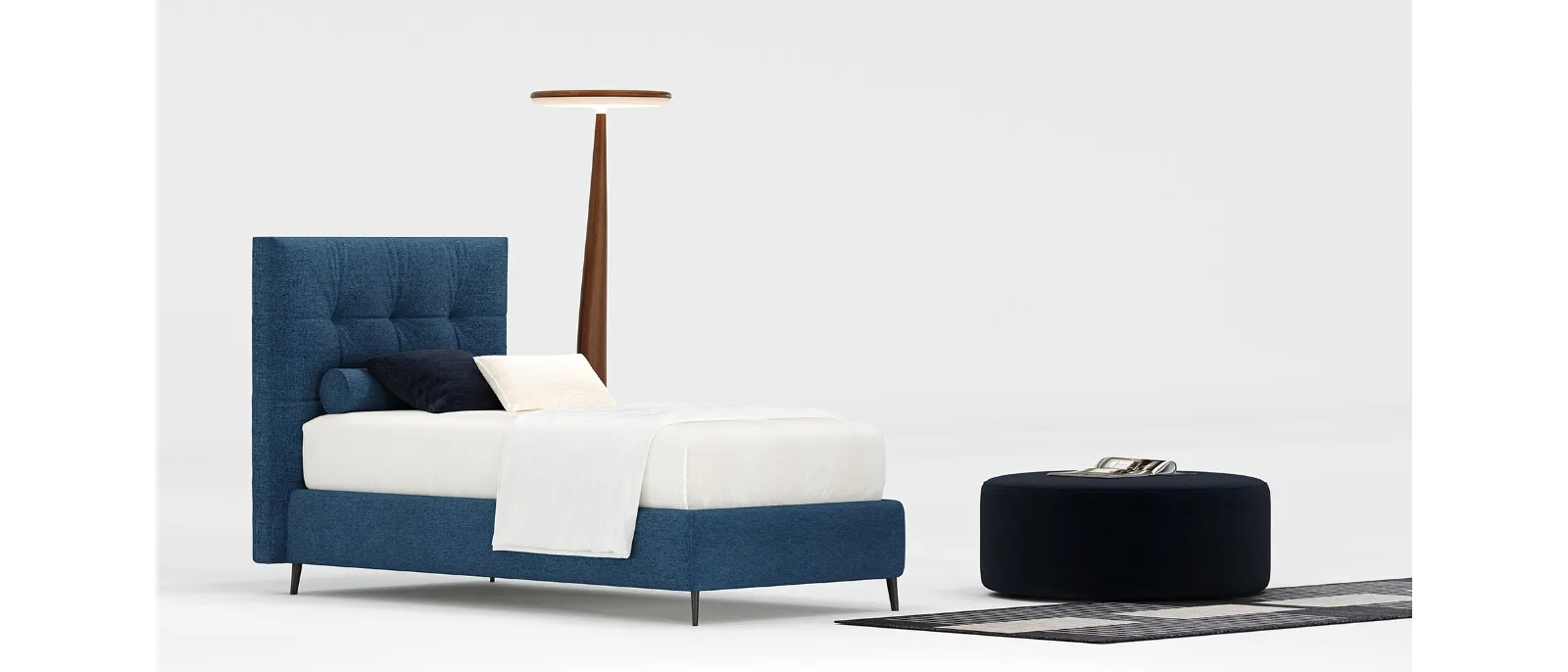 The single bed Kim from the new collection by Divaletti Home is an elegant and refined piece