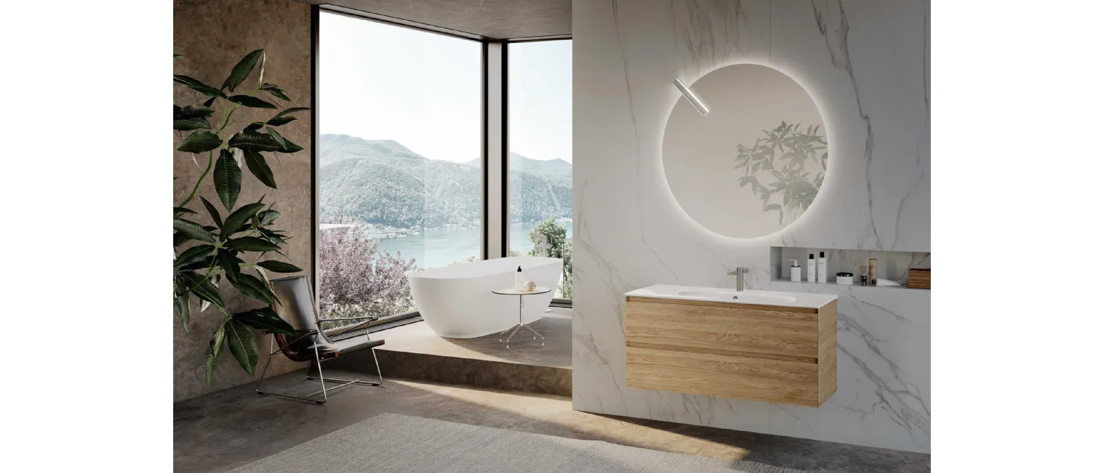 Suspended Bathroom Unit Block System Picasso C25 by Baxar.