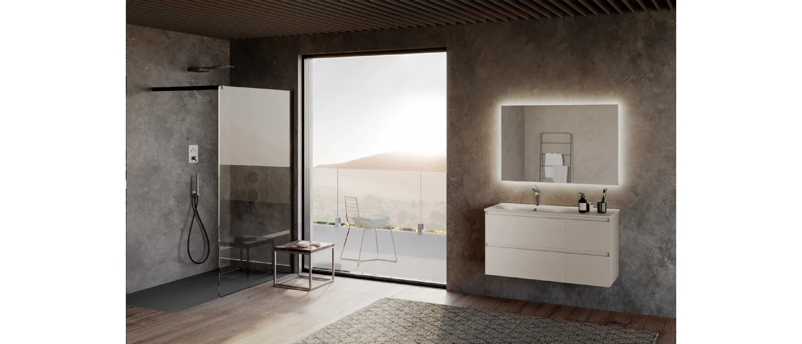 Suspended Bathroom Cabinet Block System Picasso C30 by Baxar