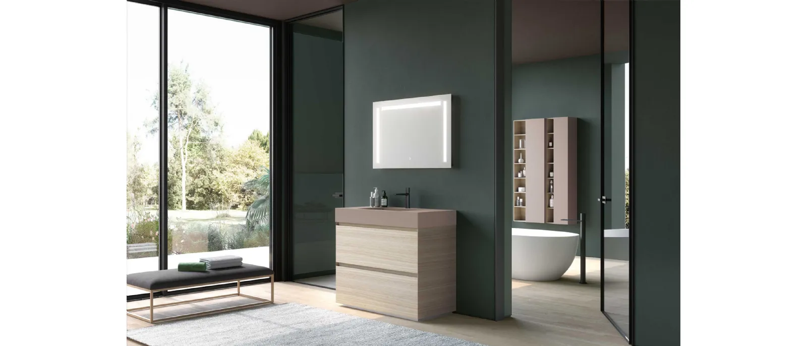 Bathroom Furniture Block System Syntesi Box C24 by Baxar