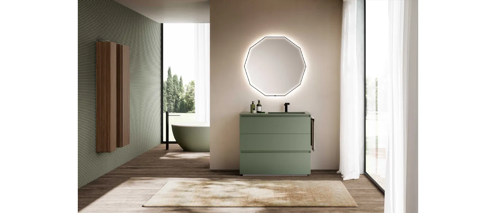 Bathroom furniture Block System Syntesi C22 by Baxar.