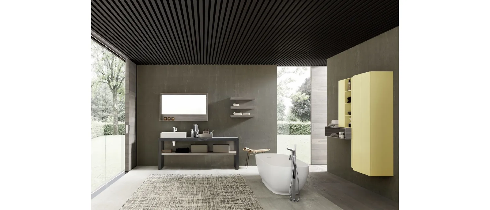 C002 bathroom furniture in melamine by Baxar