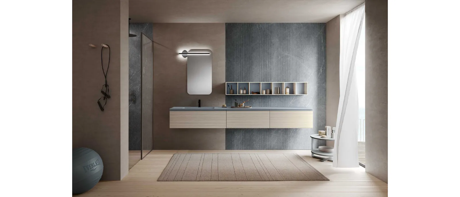 Suspended Bathroom Vanity Unit M1 System 136 by Baxar