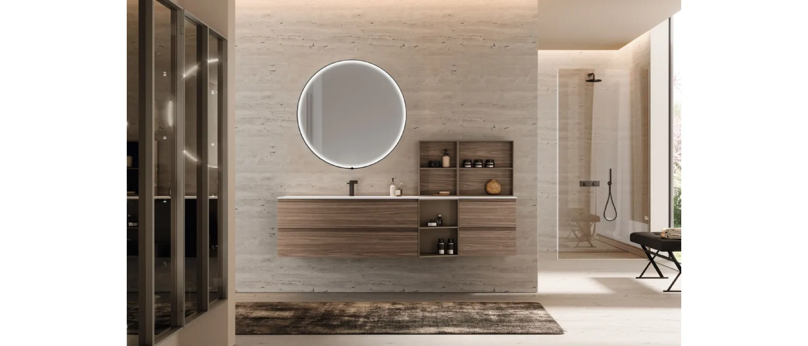 Wall-mounted bathroom unit M1 System 141 by Baxar