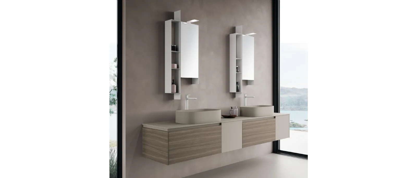 Suspended bathroom cabinet M2 System 246 by Baxar