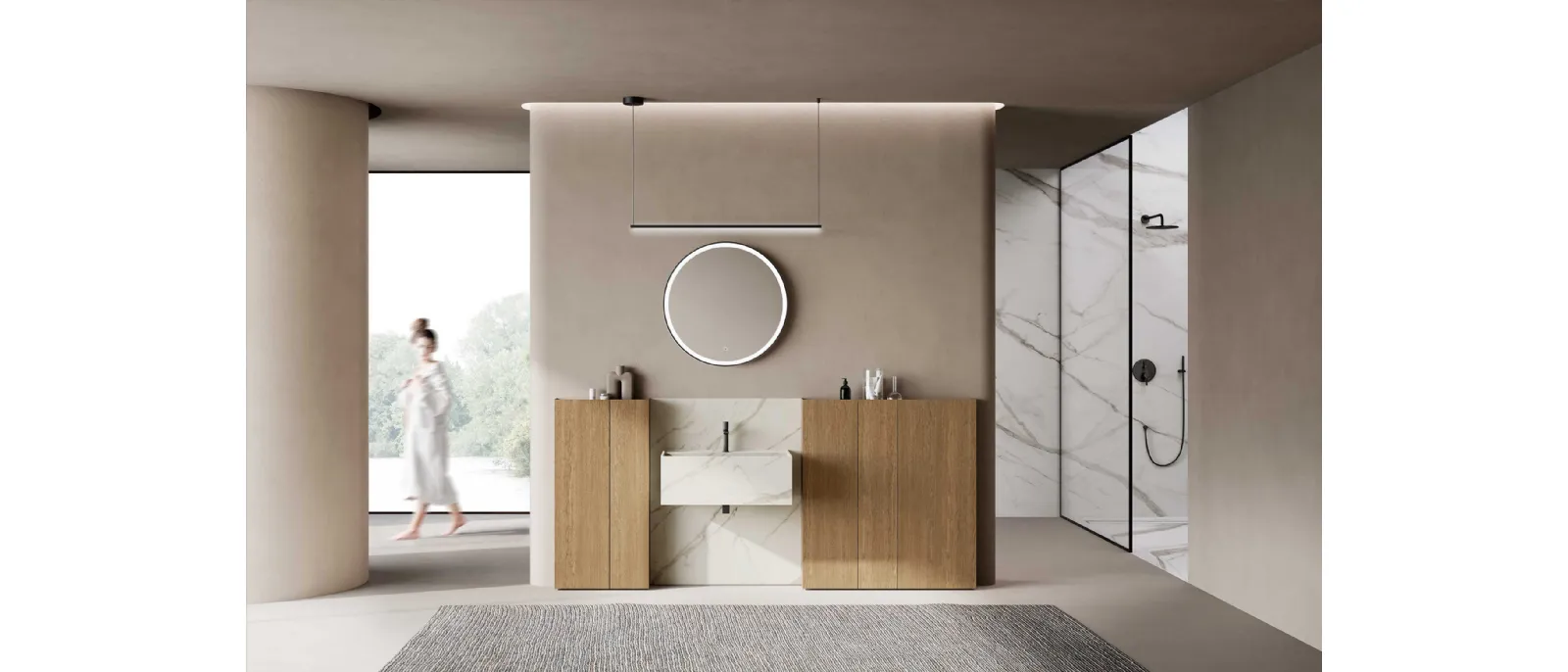 Bathroom unit M3 System 302 in Oak by Baxar
