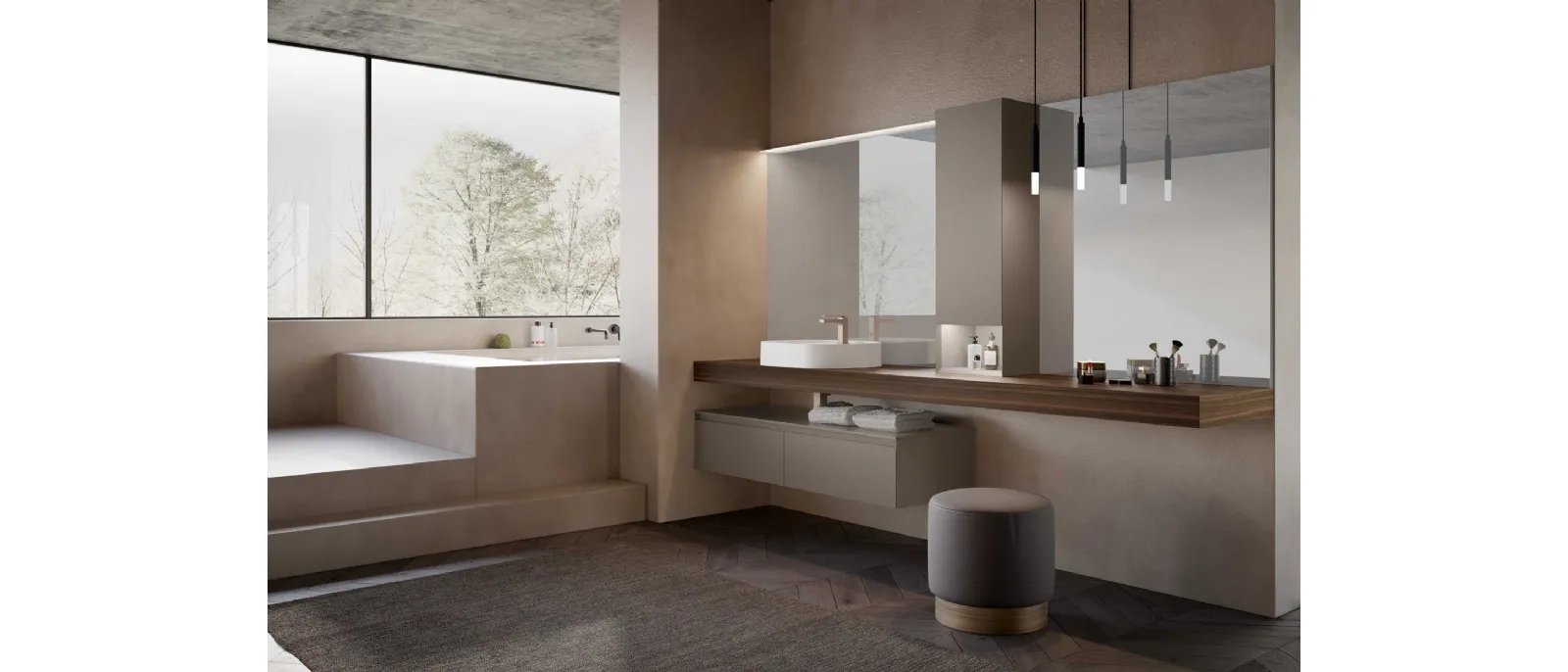 Suspended bathroom cabinet M3 System 312 by Baxar.