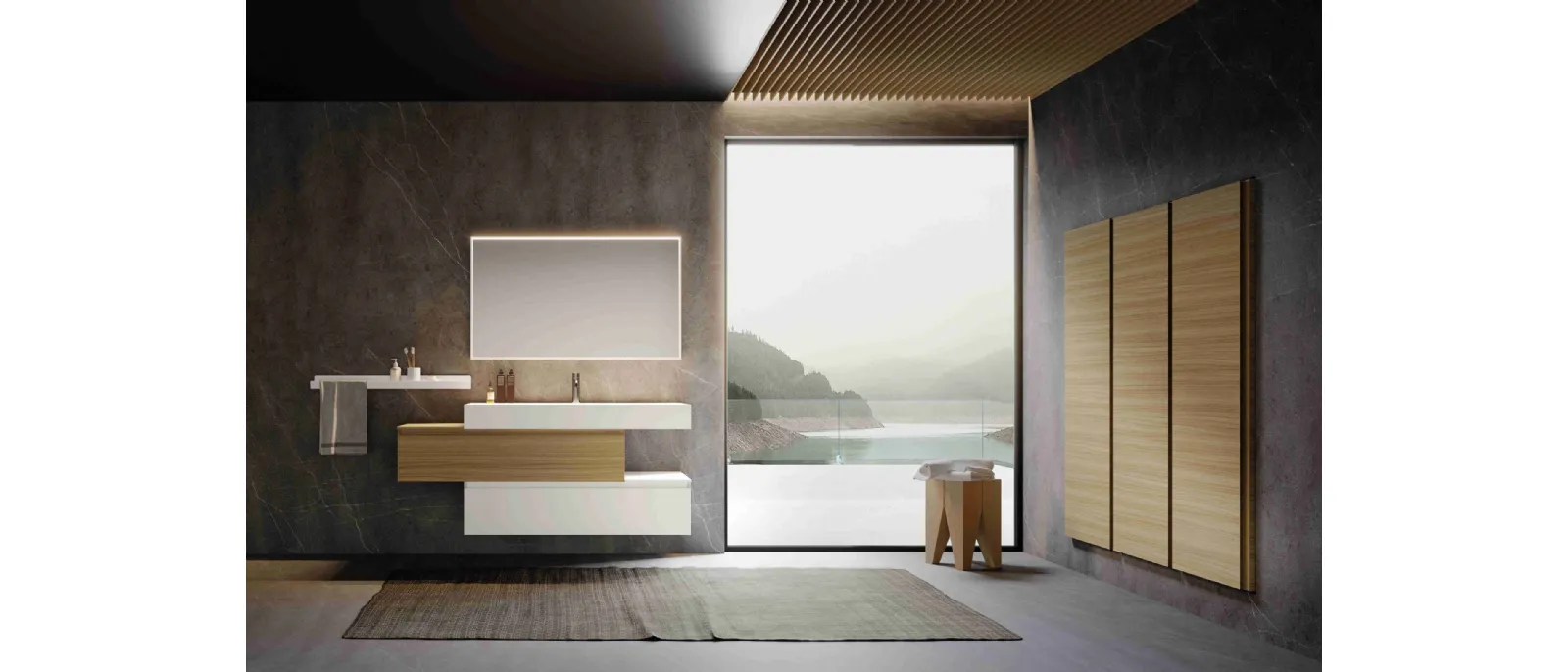 Suspended Bathroom Vanity Unit M3 System 343 by Baxar