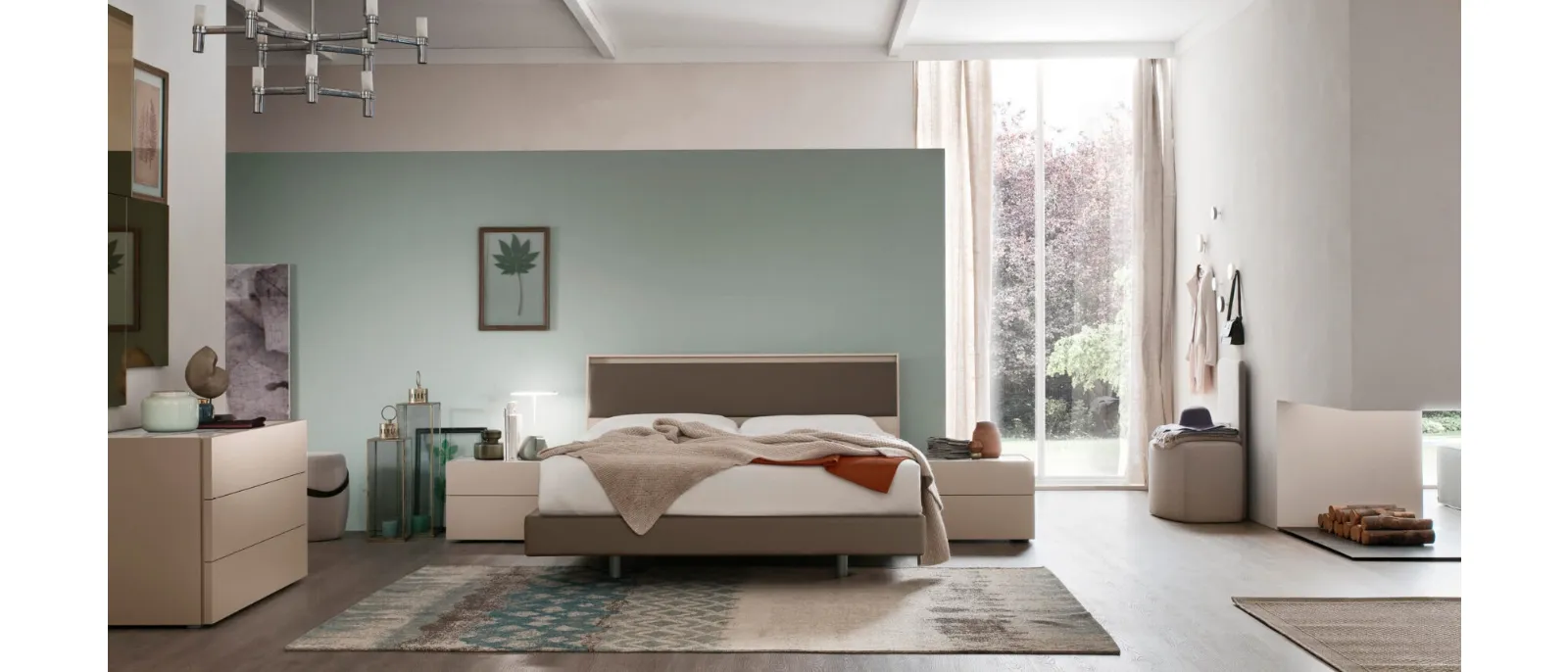 Bed with headboard Aida by Maronese