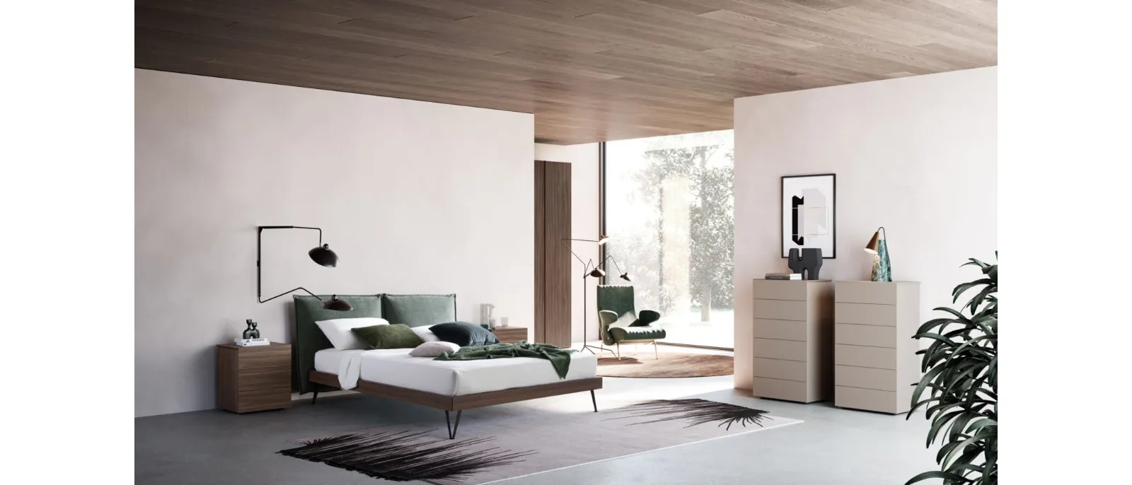 Alissa Night 14 bed with padded headboard by Orme.