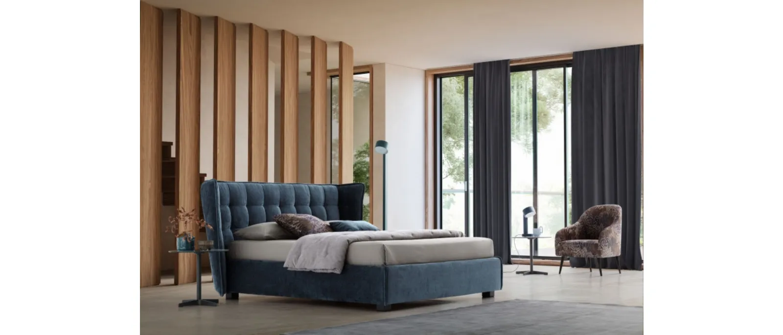 The bed with underbed storage container of the Aspen collection by Le Comfort is