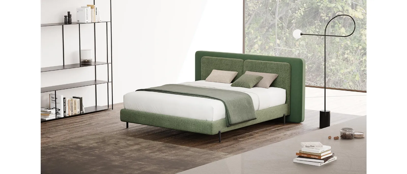 The bed with storage compartment by Divaletti home is made of two