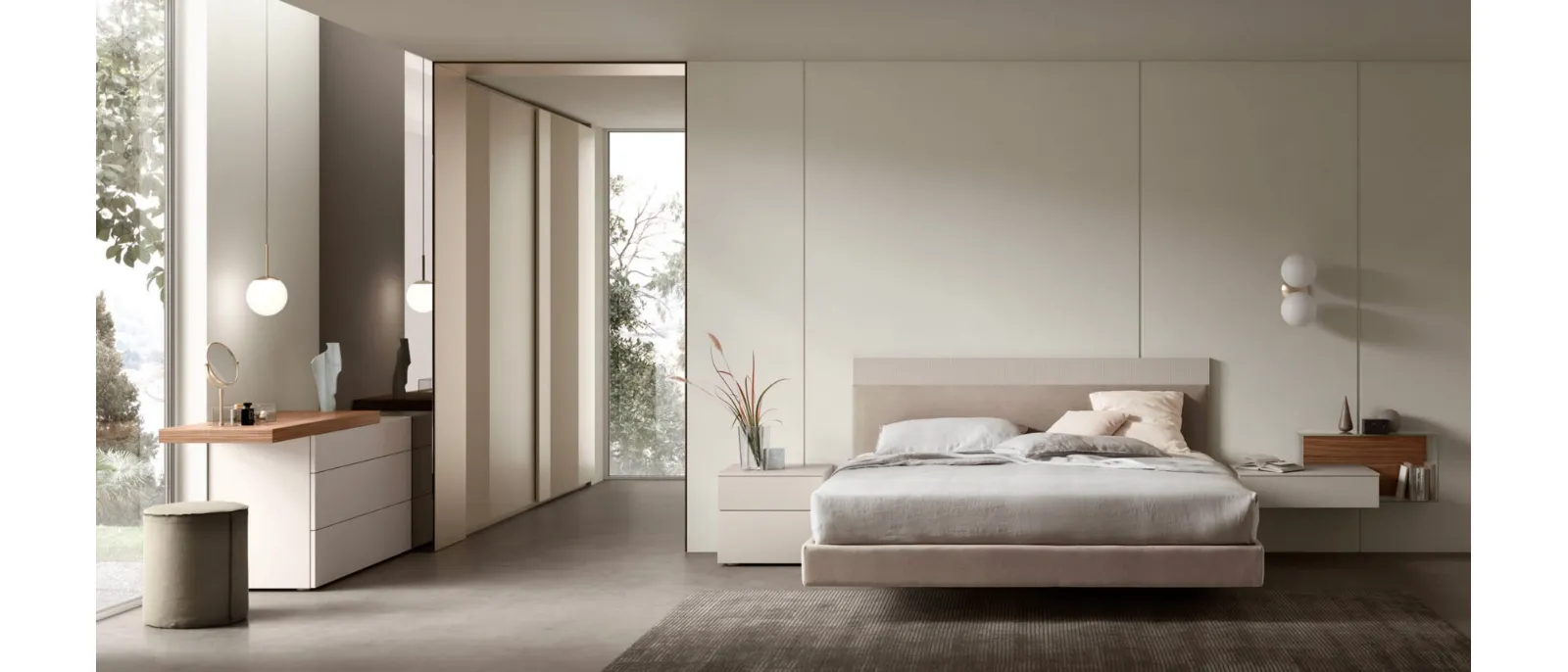 Bed with headboard Bumpy of Maronese The upholstered
