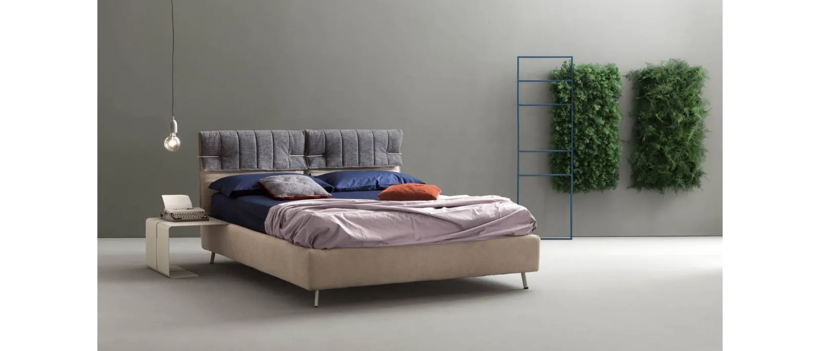 Bed with reversible headboard Clip by Bside