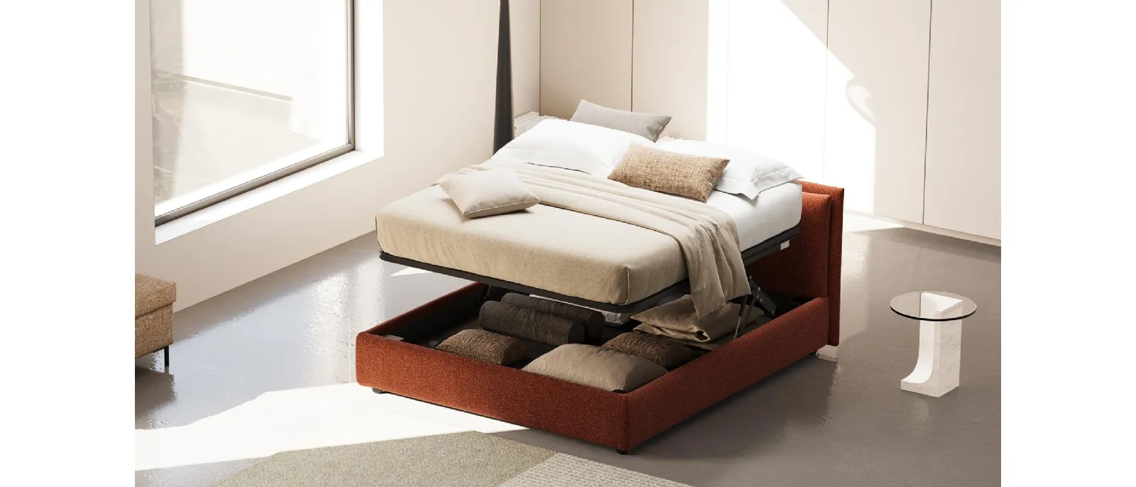 Cloud bed with storage compartment from the collection 2018 by designer