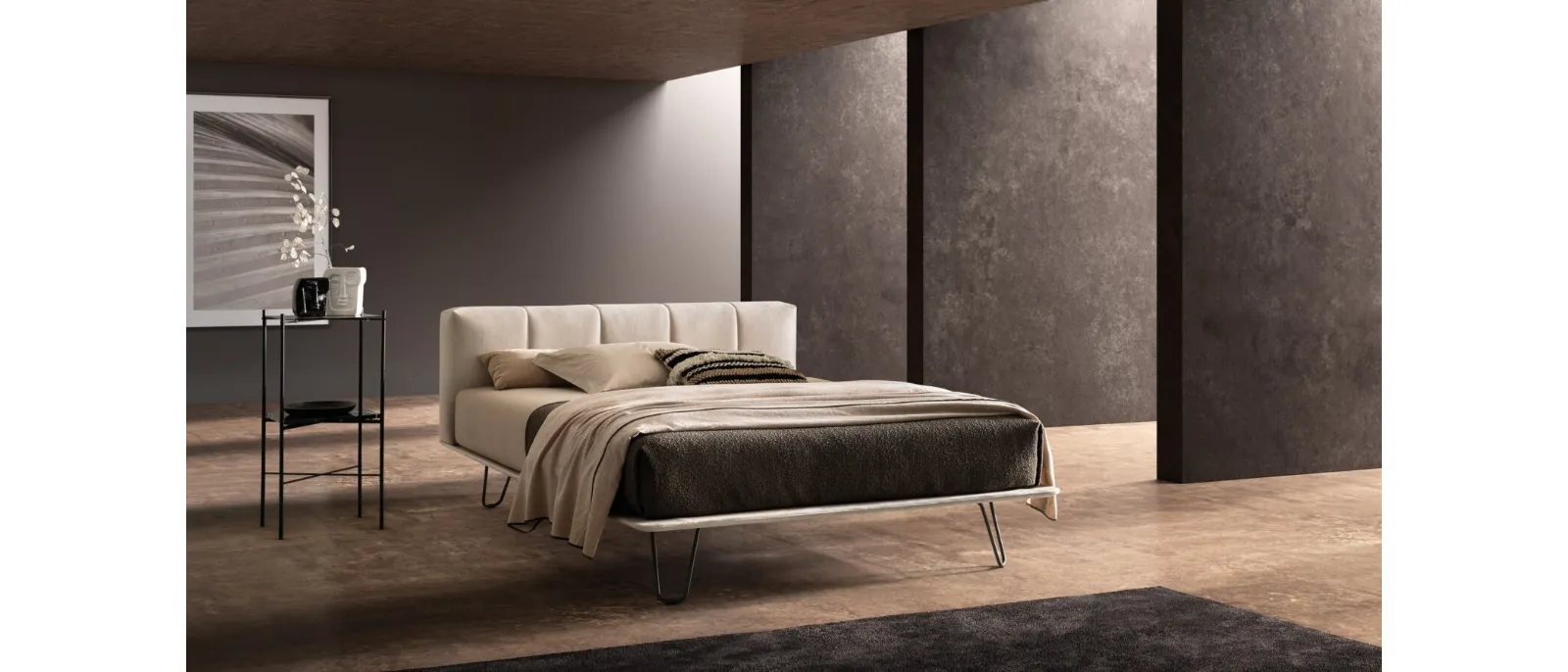 Bed with Crook headboard by Bside