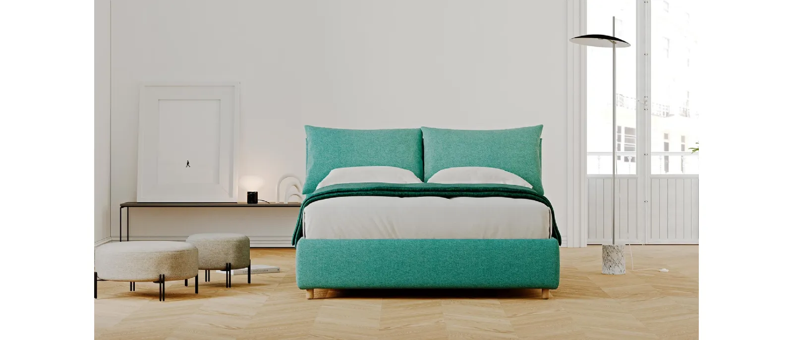 Edgar bed with storage by Divalletti Home. A complete system made