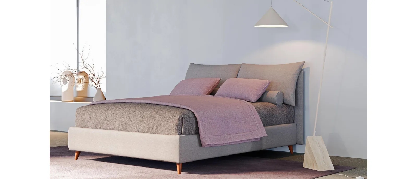 Bed Edgar with storage unit by Divaletti Home. The bed's design