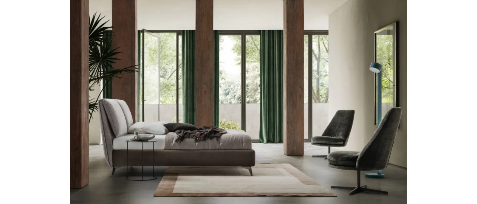 The folding bed system that converts to a sofa or armchair with just one
