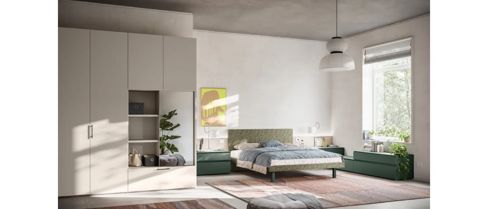 Bed with padded headboard Gap Night 16 by Orme