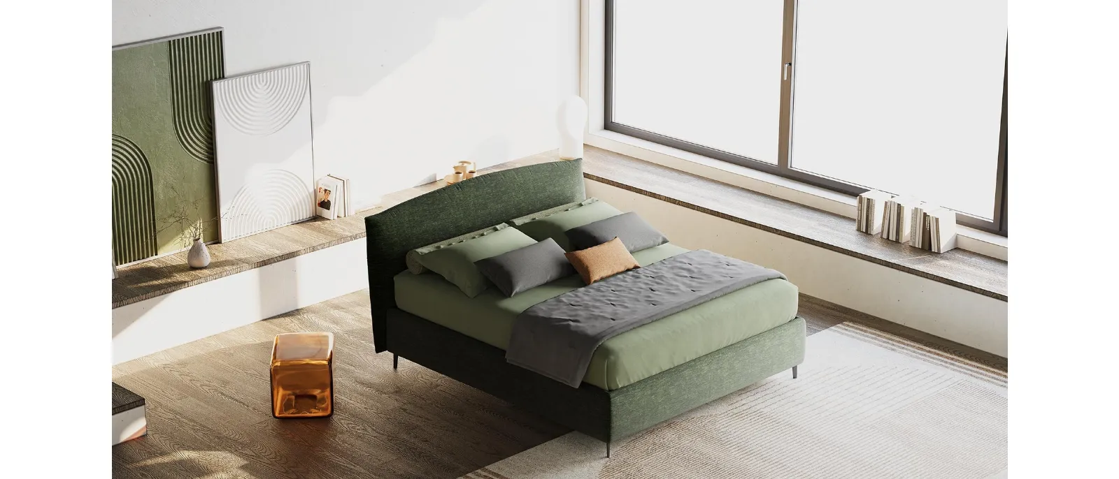 Bed with container Horizon by Divaletti Home. A bed that is designed to