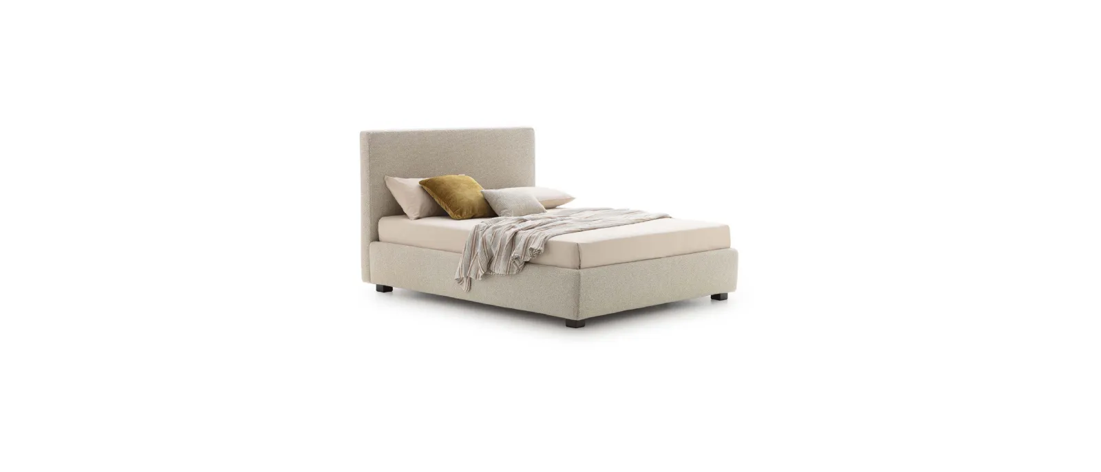 Bed with storage space by Le Comfort designed by Luca Nannip