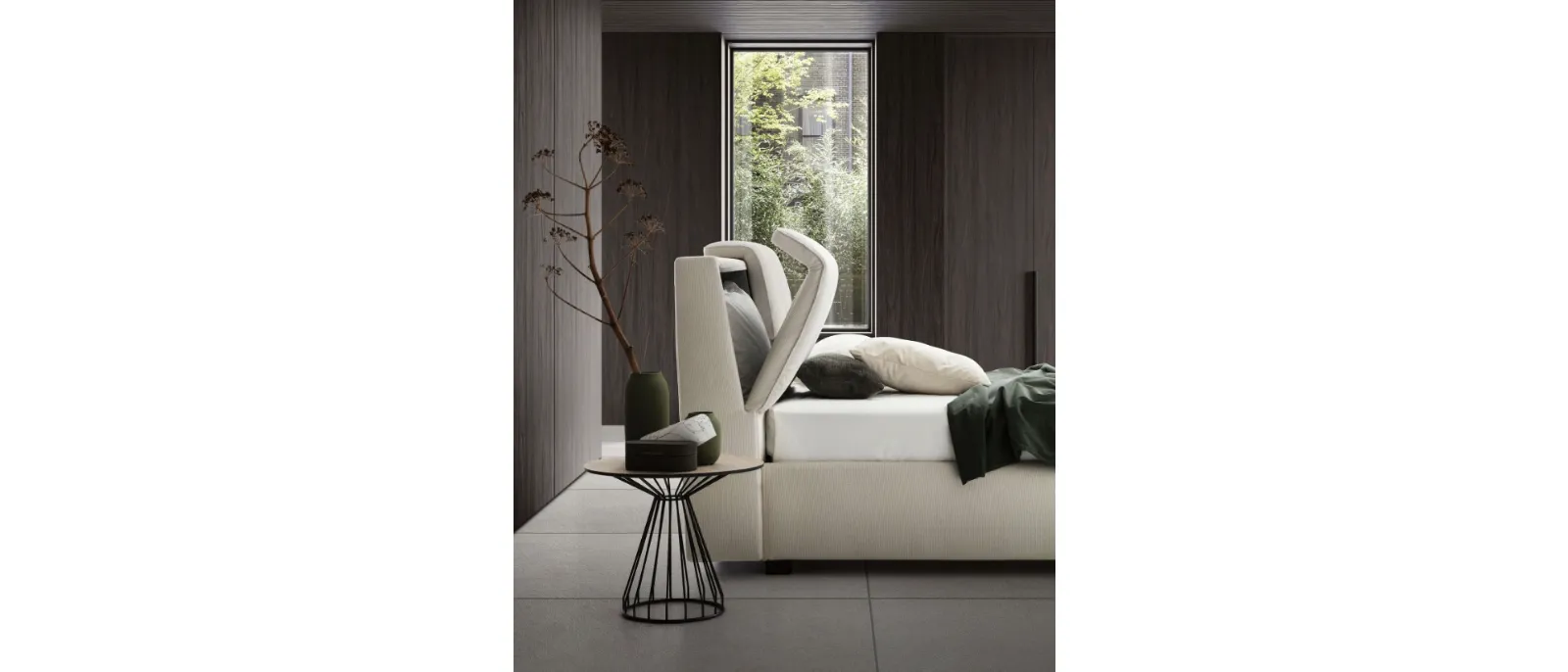 Inside bed with under-bed storage compartment by Le Comfort: a contemporary design
