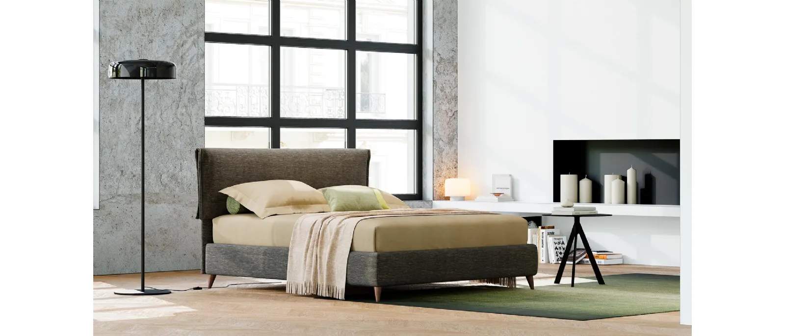 The bed with storage container Kevin by Divaletti Home is a complete solution