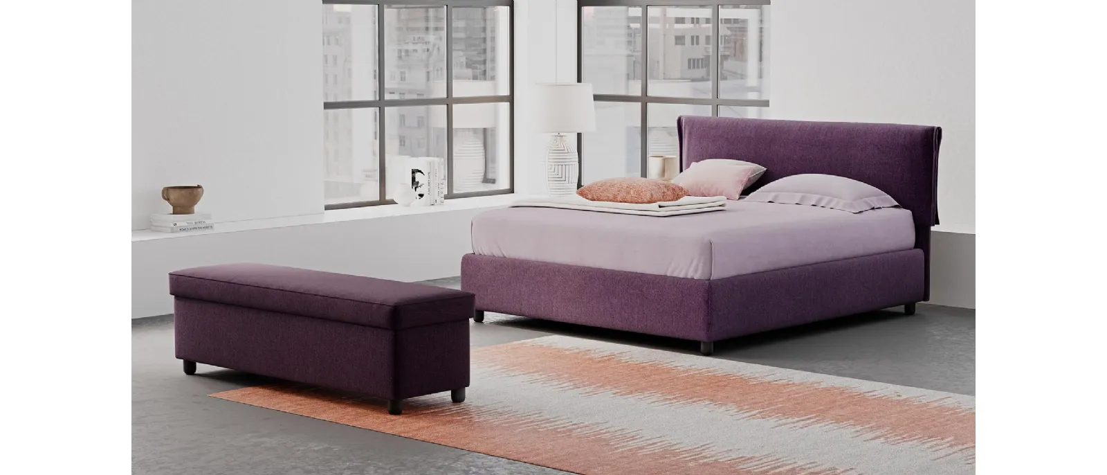 Bed with storage unit Kevin by Divalletti Home - The design of the