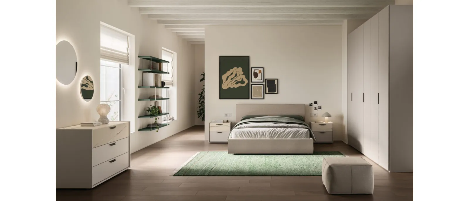 Fabric bed Lucas Night 10 by Orme.