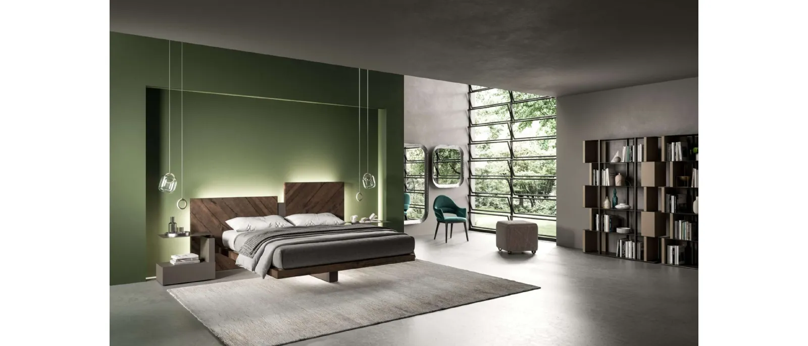 Nazarè storage bed by Ozzio.