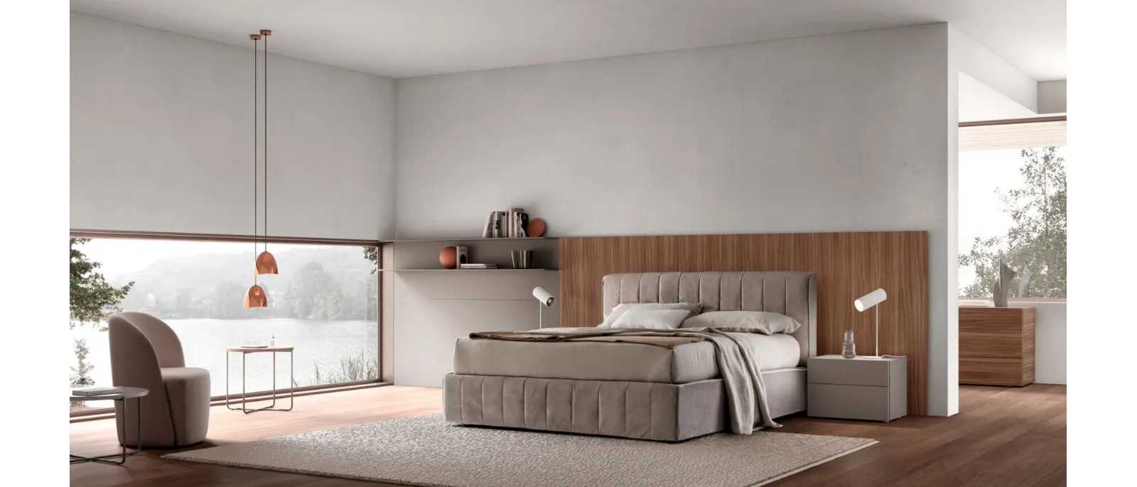 Bed Oliver with storage unit by Maronese