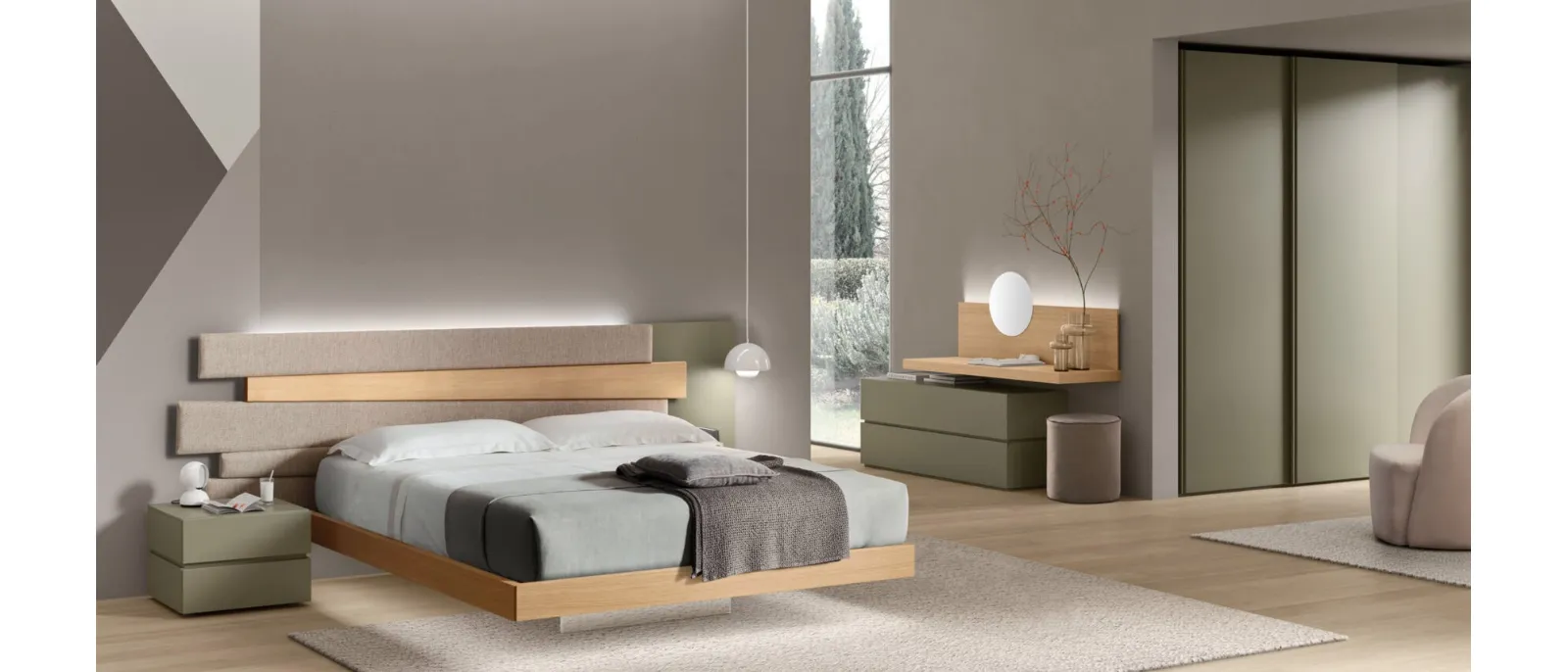 Scudo Bed is an interpretation of the classic bed for
