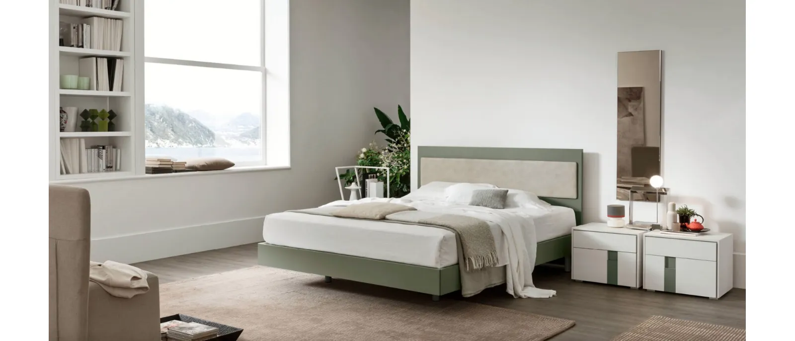 Sky Bed from Maronese has a bed head that can