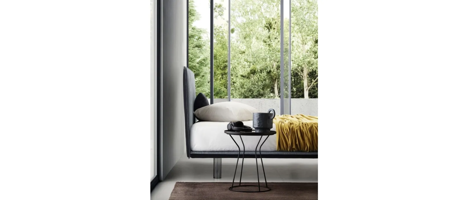 Bed Snaps made of fabric with headboard by Le Comfort