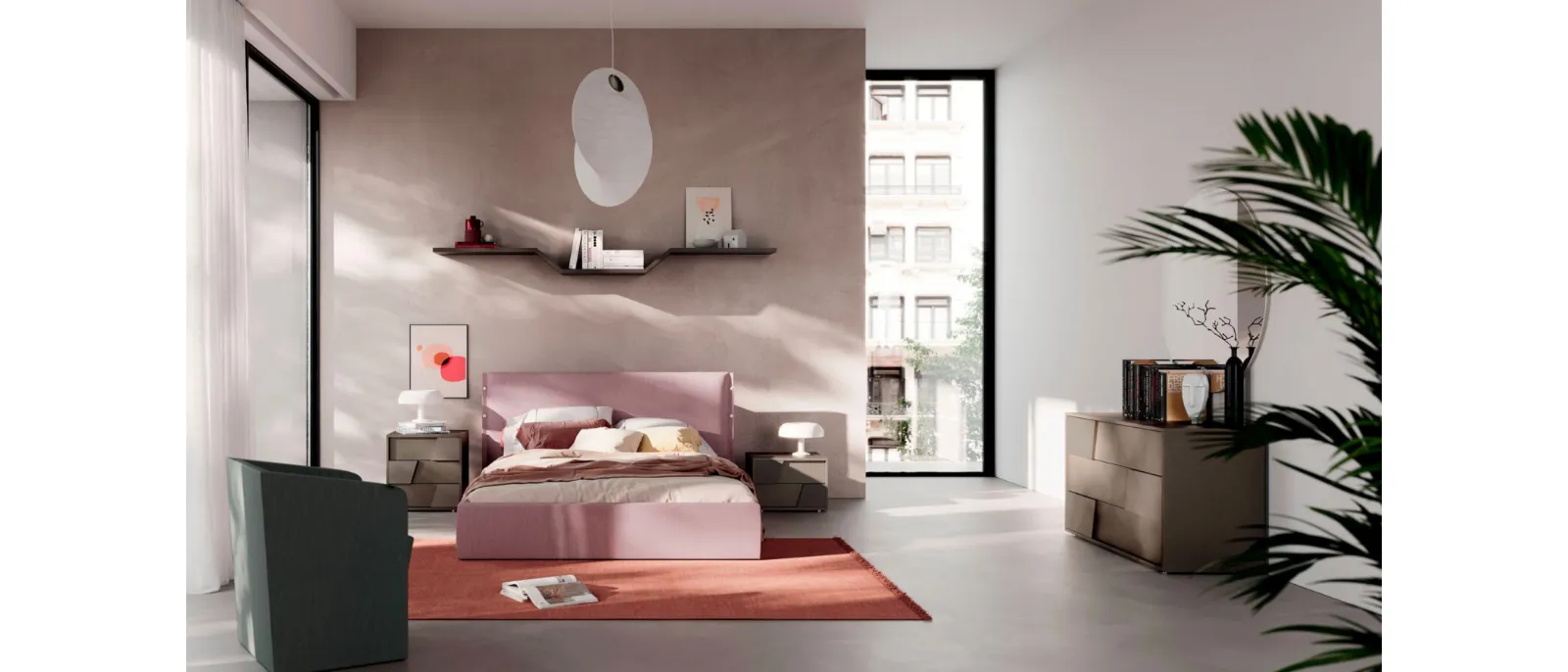 Upholstered fabric bed Talk by Orme