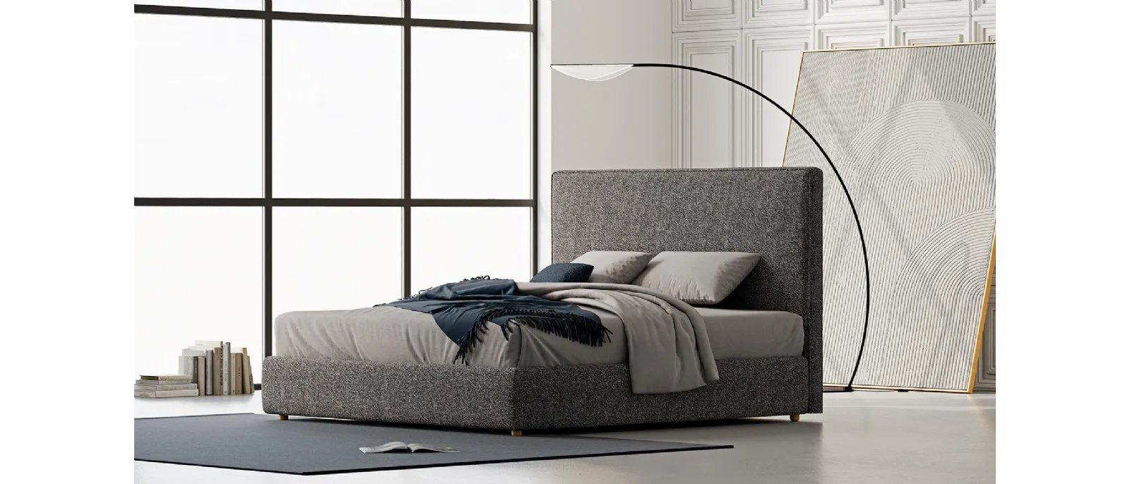 Double bed Ted by Divalletti Home. The design is characterized