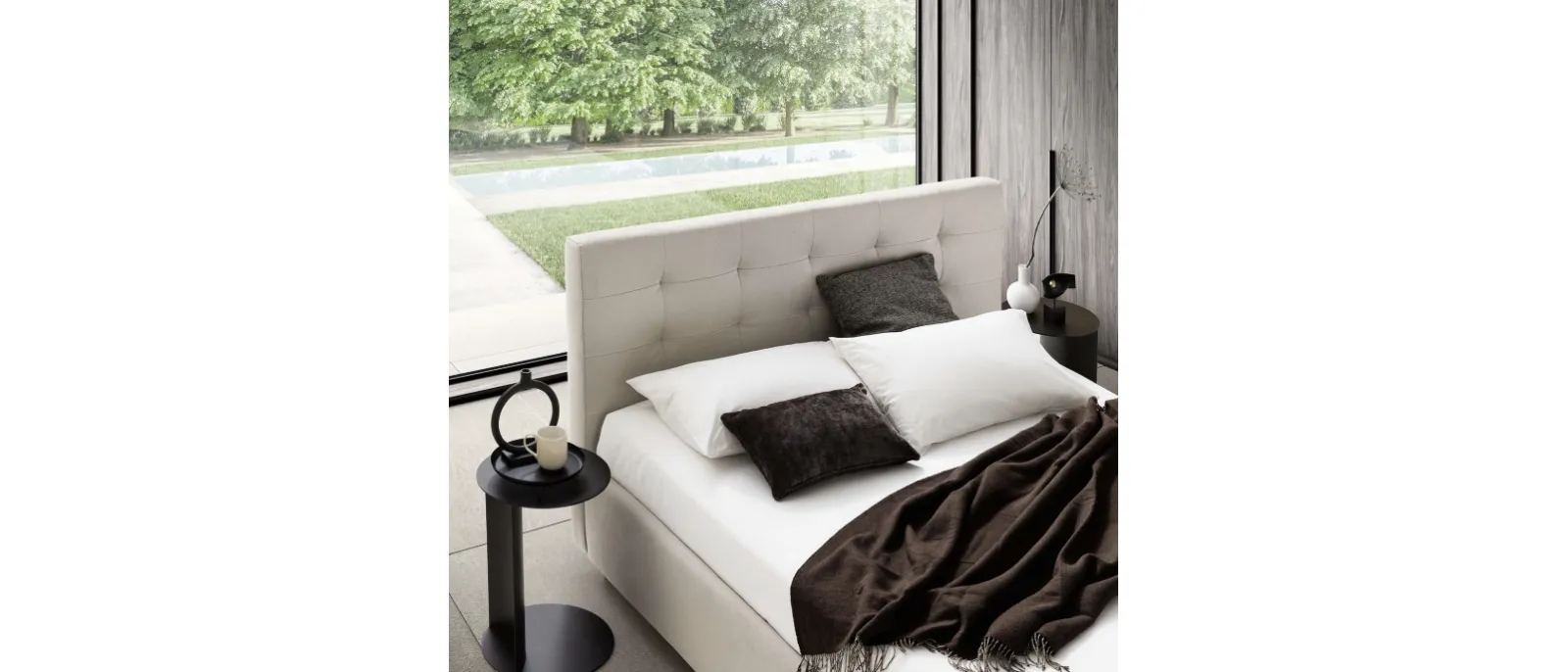 Tender bed with a storage container of the Italian company Letti e Materassi