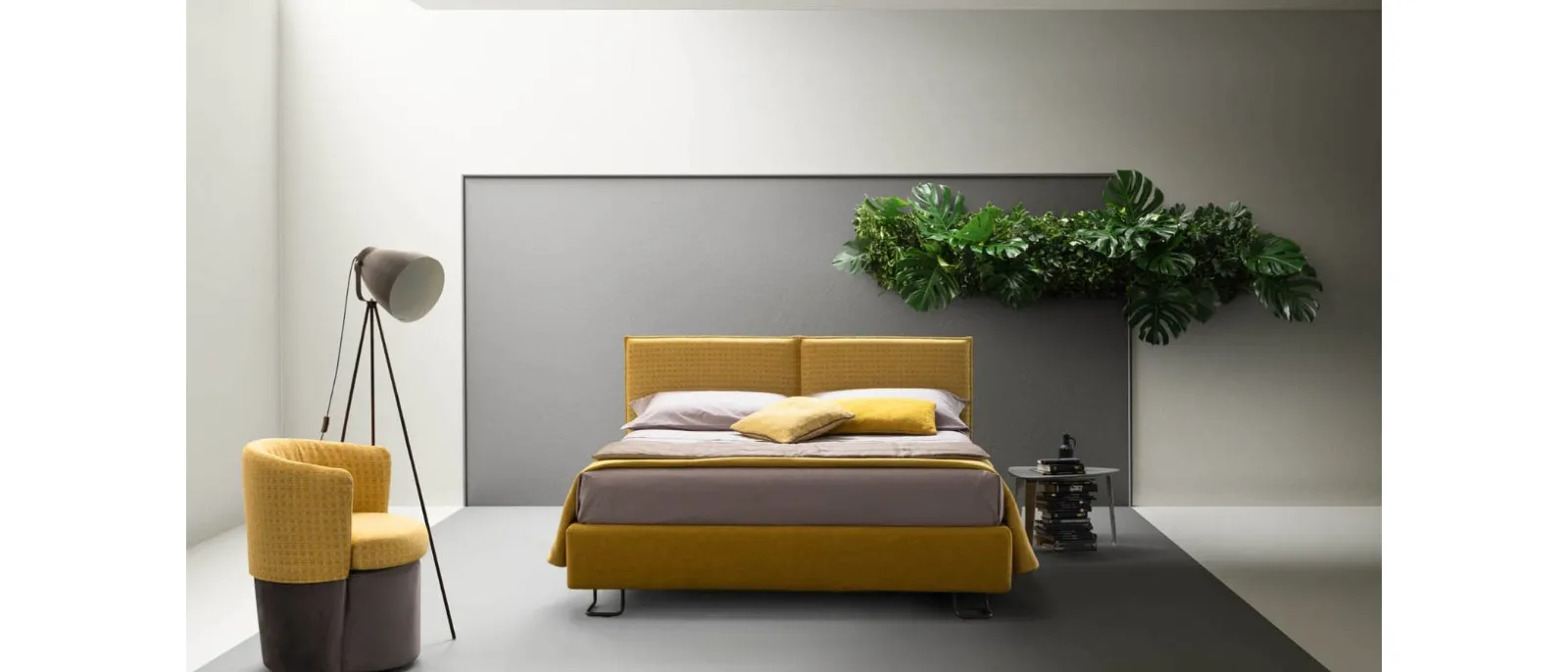 Padded bed in Twist fabric by Bside