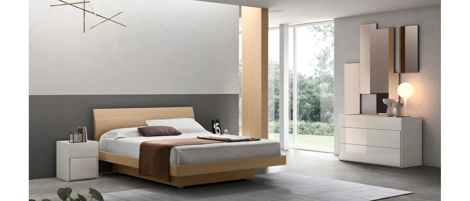 Bed with headboard Viky by Maronese