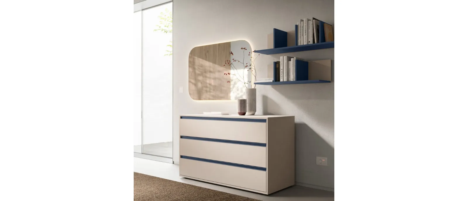 Dresser with Footprints