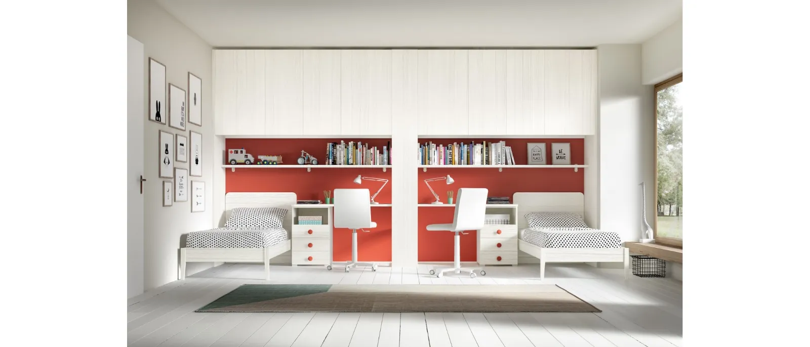 This room, designed by the interior designer of the hotel and realized by the furniture company ZG
