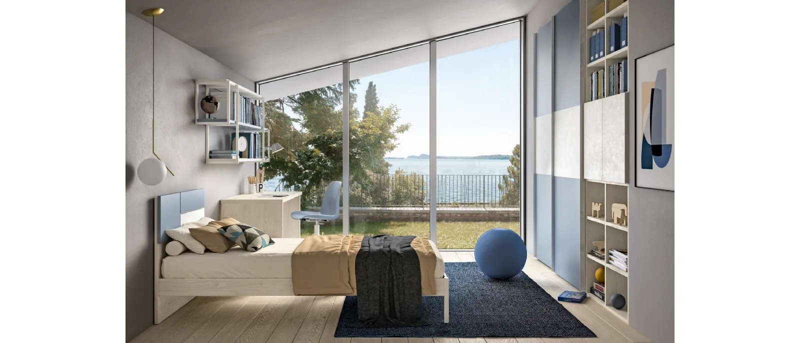 In the generation Alpha room by ZG furniture there are all the elements necessary