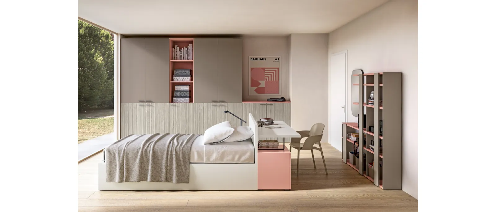 A young generation needs youthful ideas for bedrooms! The room design is the result of many