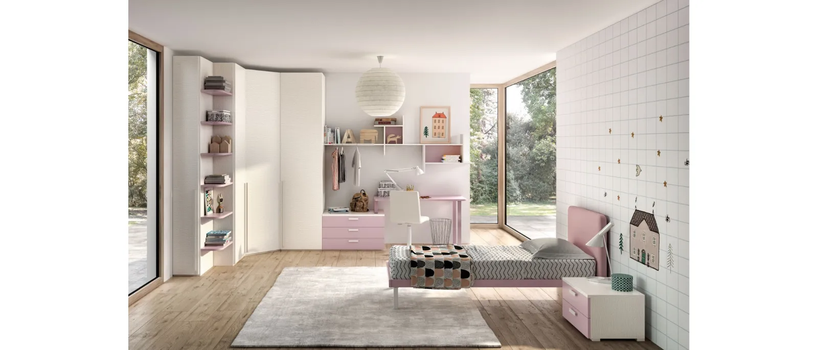 A classic yet modern style defines the children's bedroom