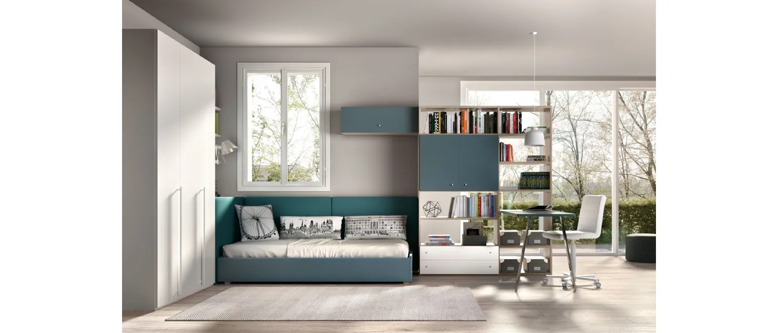 The 145 cm wide cabinet can be